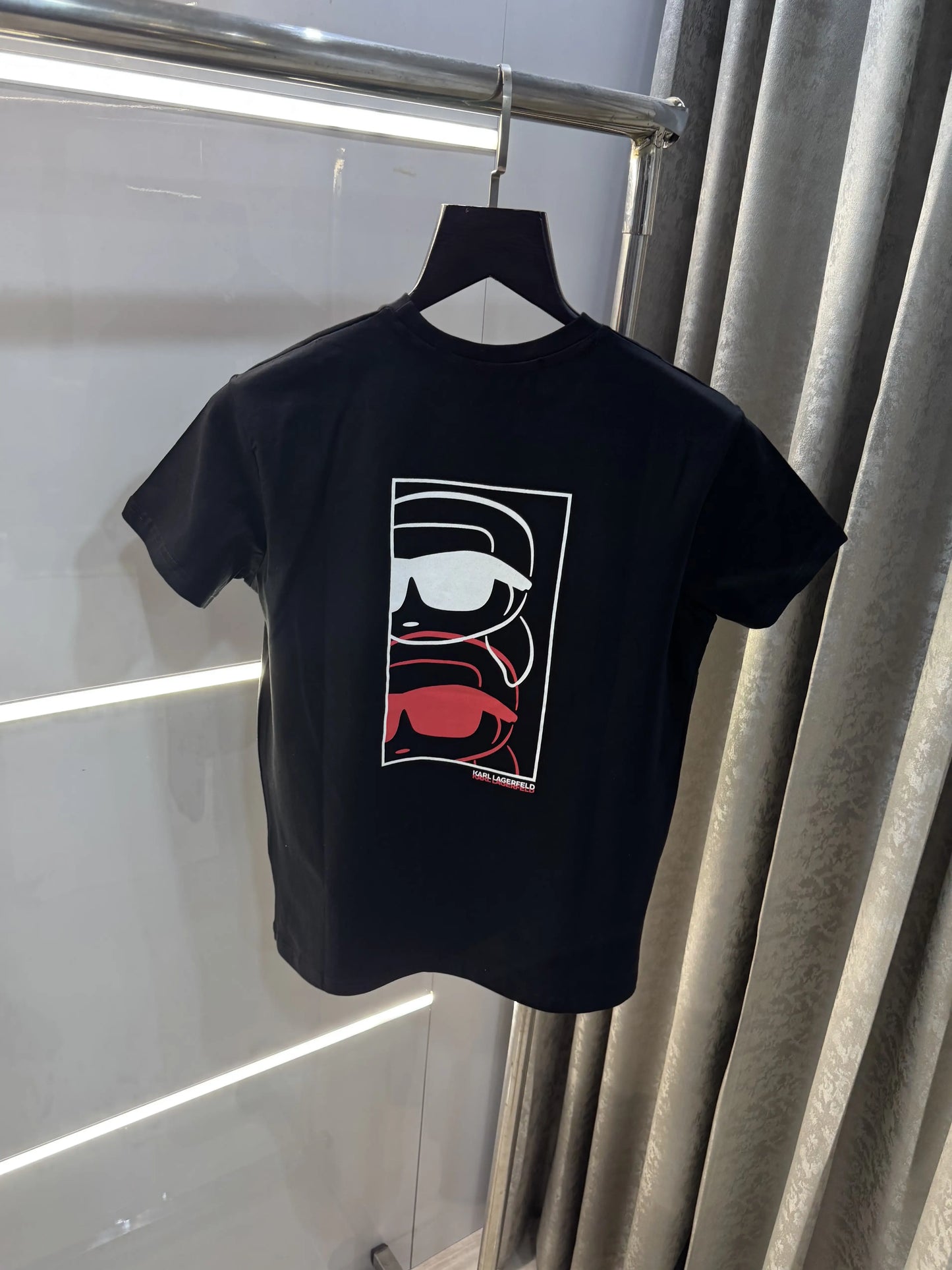 Karl Lagerfeld Black Logo Work Premium T-Shirt
