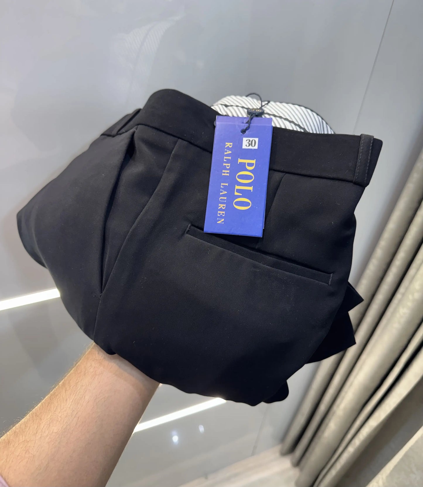 Ralph Lauren Jet Black Imported Boot Cut Trouser