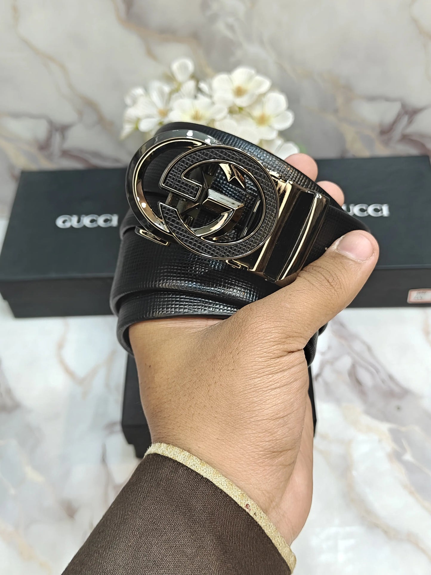 GG GUCCI PREMIUM QUALITY AUTOLOCK BELT WITH OG BOX
