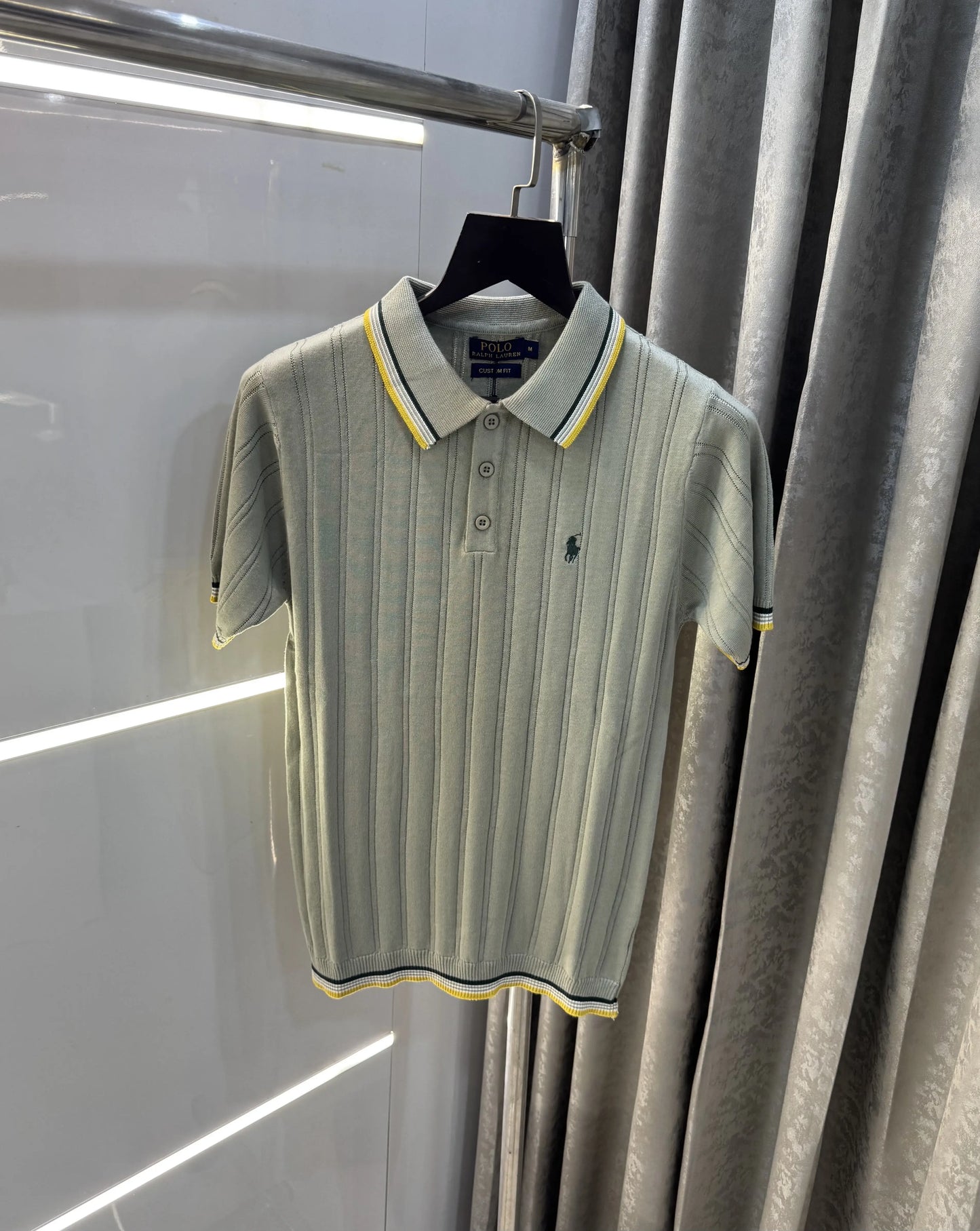 Ralph Lauren Green Premium Knitted Polo T-Shirt