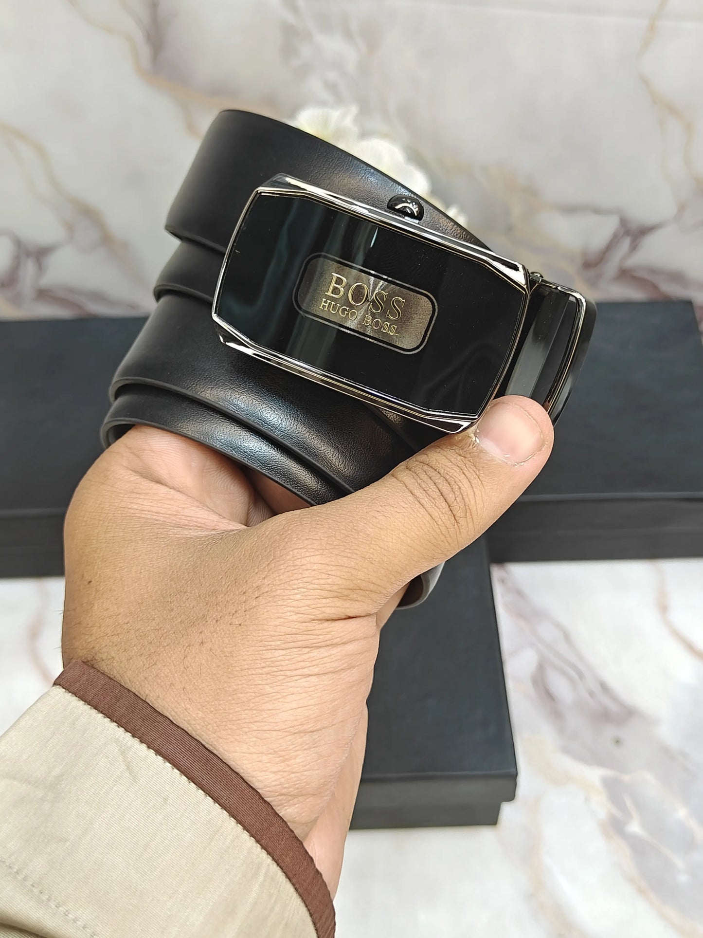 BOSS PREMIUM QUALITY AUTOLOCK REVESABLE BELT WITH OG BOX