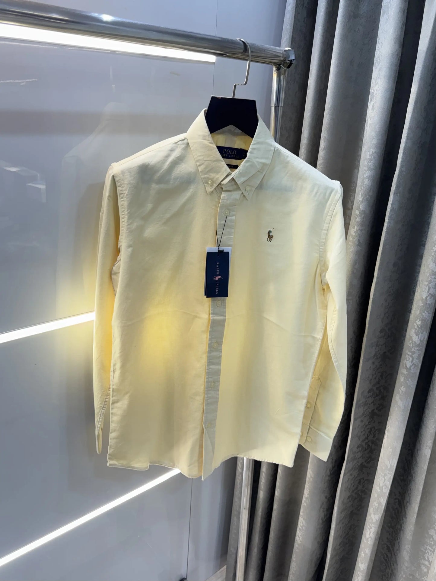 Ralph Lauren Butter Yellow Embroidery Logo Classic Shirt