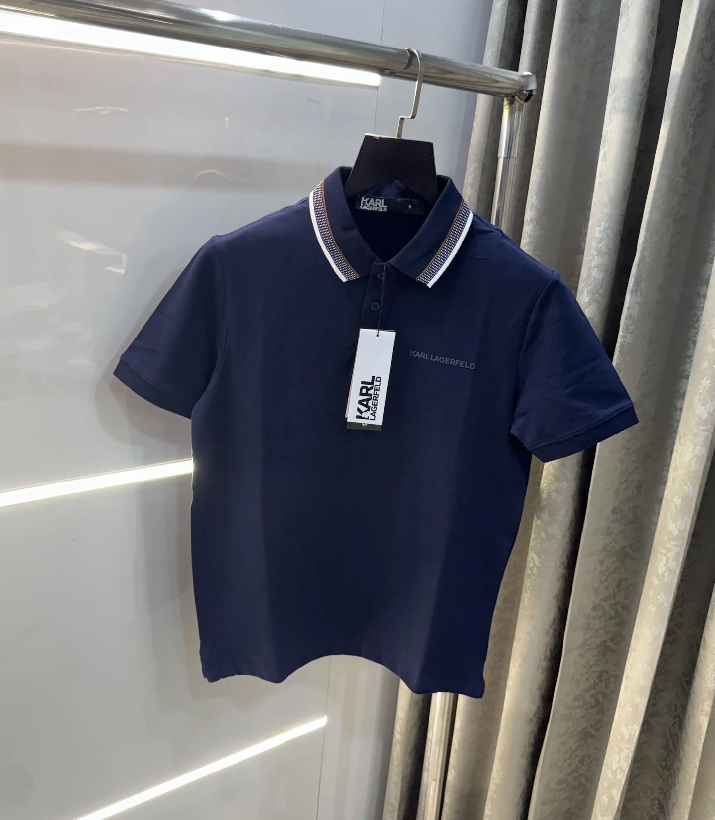 Karl Lagerfled Navy Blue Imported Polo T-Shirt