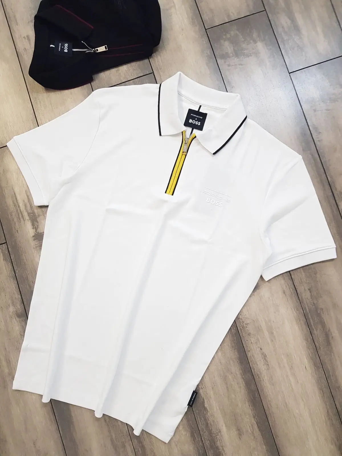 Hugo Boss White Porsche Limited Edition Premium Polo T-shirt