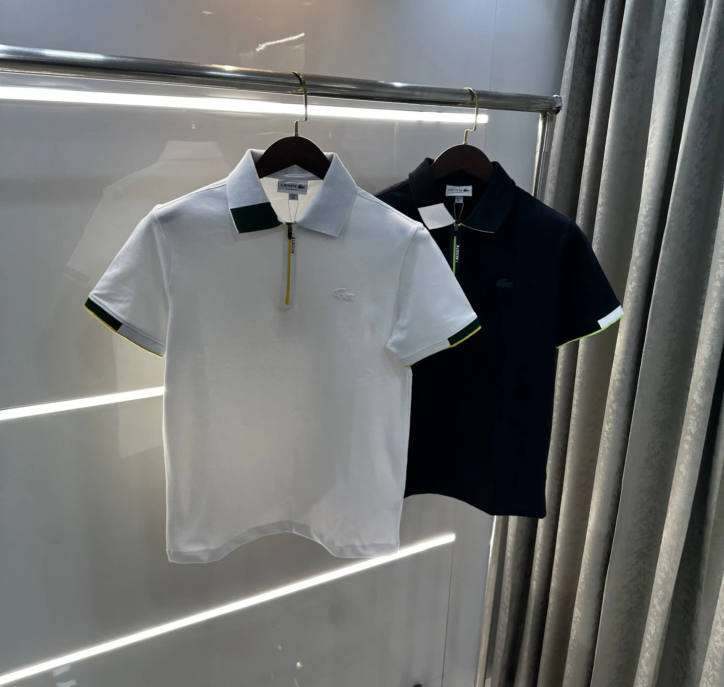 Lacost e White Logo Work Premium Polo T-Shirt