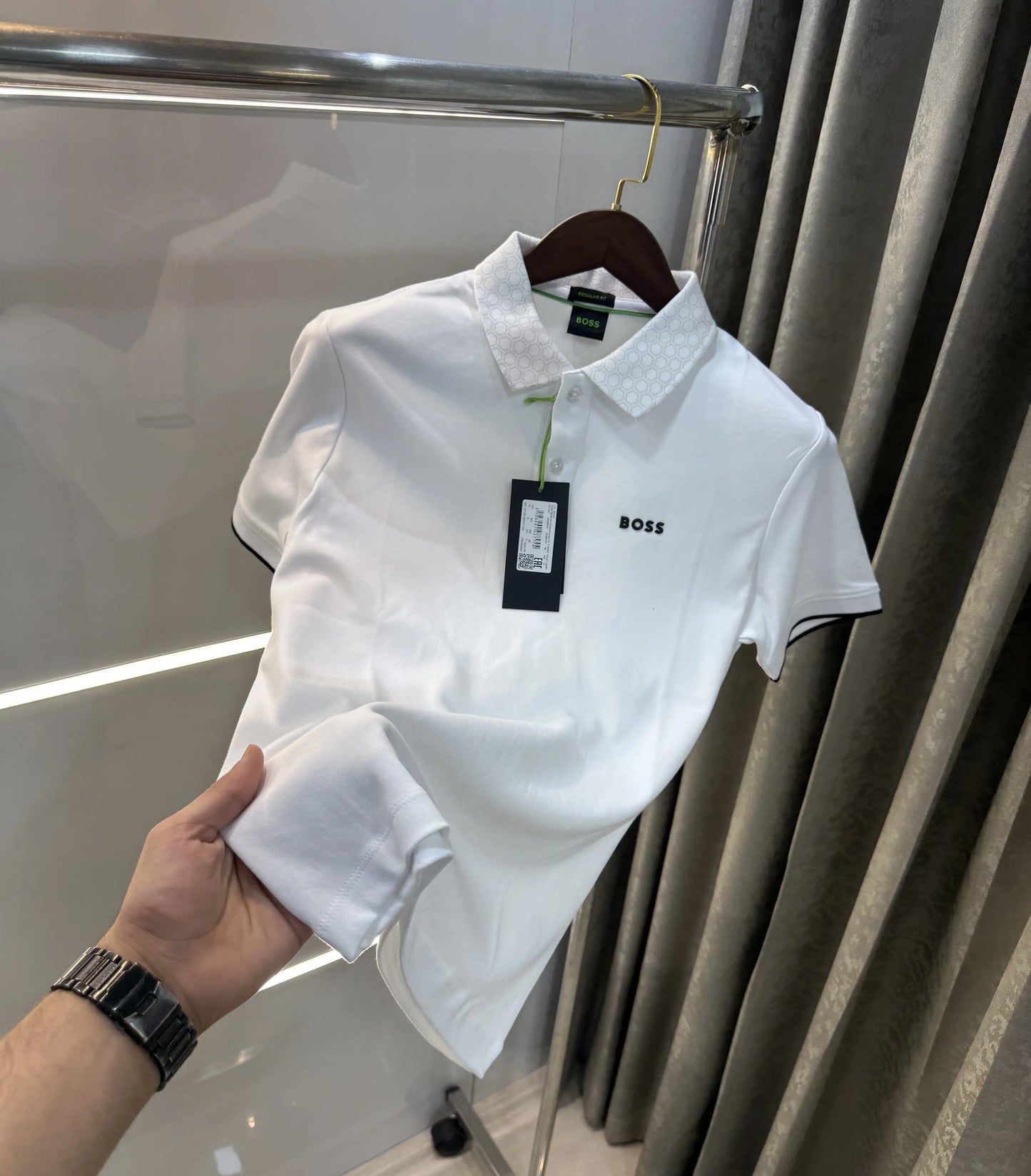 Hugo Boss White Premium Polo T-shirt