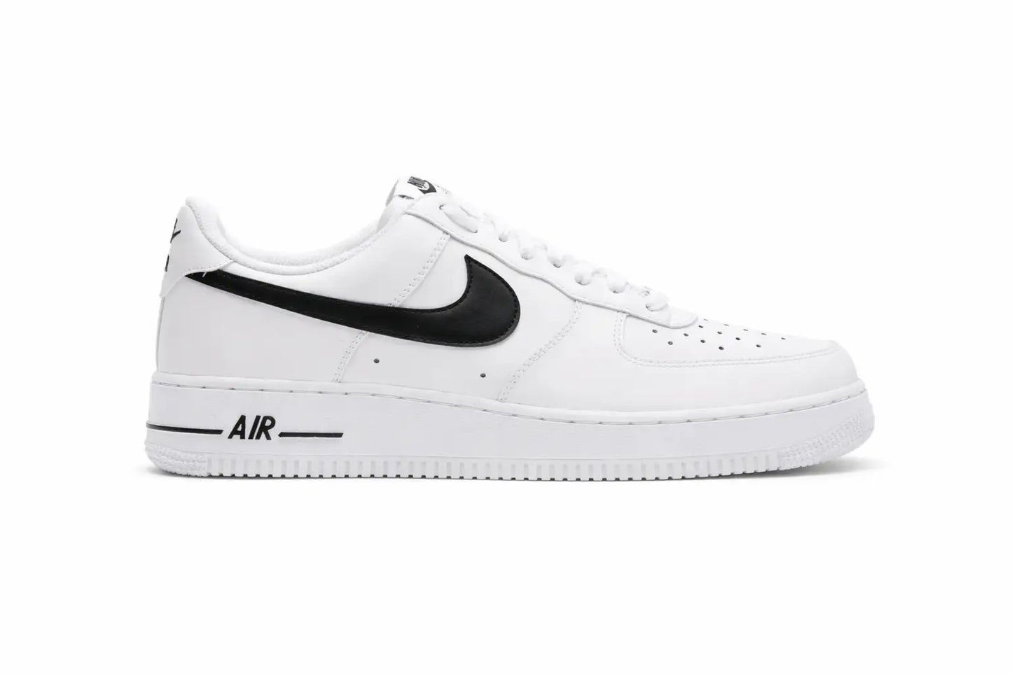 Nik_e Air Force 1 Low White Black Mens Shoes