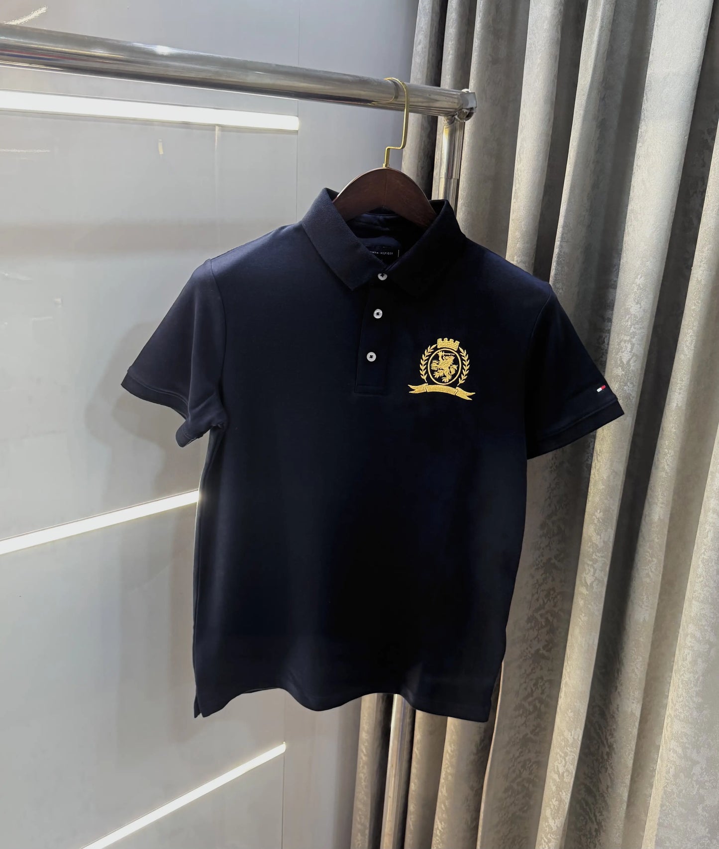 Tommy Hilfiger Navy Blue Logo Work Premium Polo T-Shirt