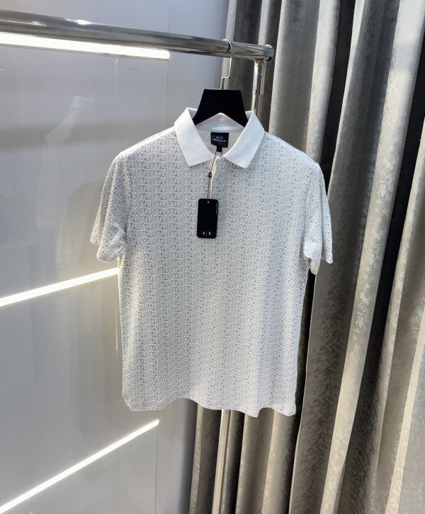 Arman i Exchange White Monogram Premium Polo T-Shirt