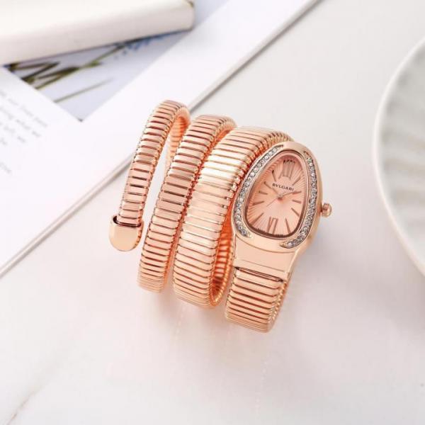 BVLGARI WATCH ROSE GOLD PINK DIAL
