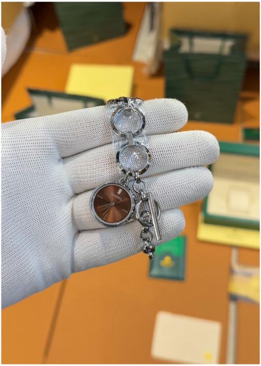 Chanel Round Silver Brown