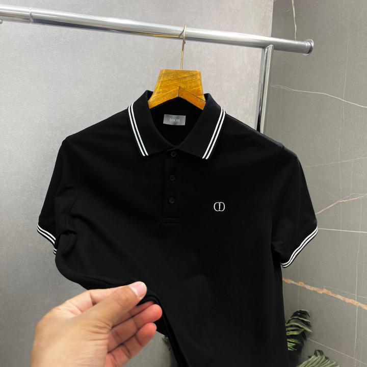 Dio_r Black Premium Polo Neck Tshirt 470