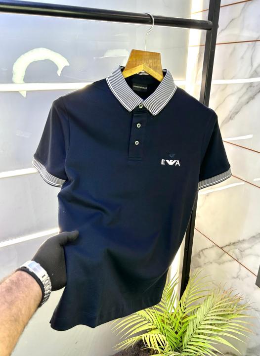 Emporio Arman_i Navy Polo Premium Collar Neck T-shirt F2705-NY