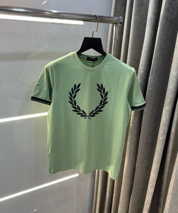 Fredperry Green Logo Print Imported T-Shirt