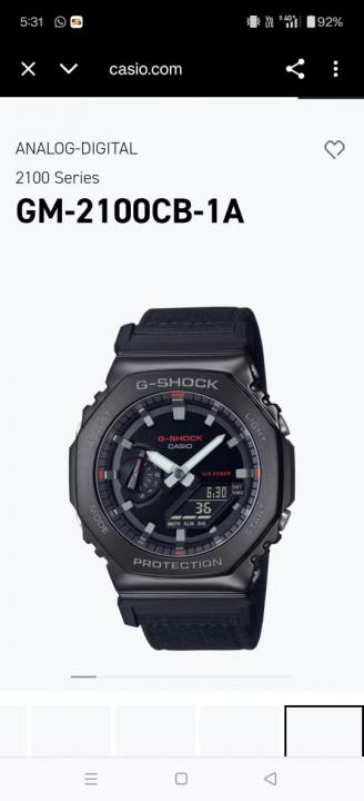 Gshock GM2100 Black White Red Leather