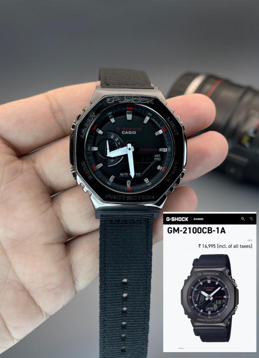 Gshock GM2100 Black White Red Leather