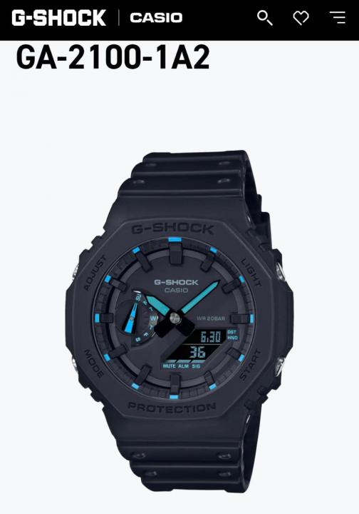 Gshock GM2100 Black Blue Leather
