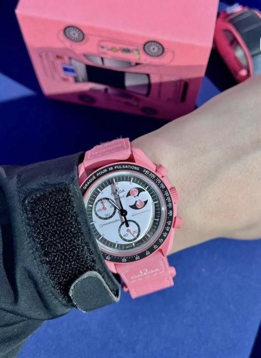Omega Swatch Pink Moon Phase