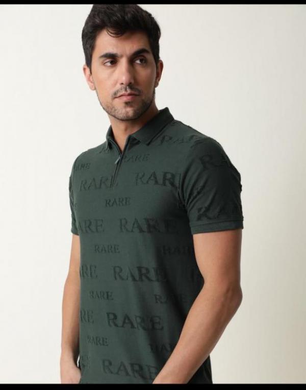 Rare Rabbit Bottle Green Premium Polo T-Shirt