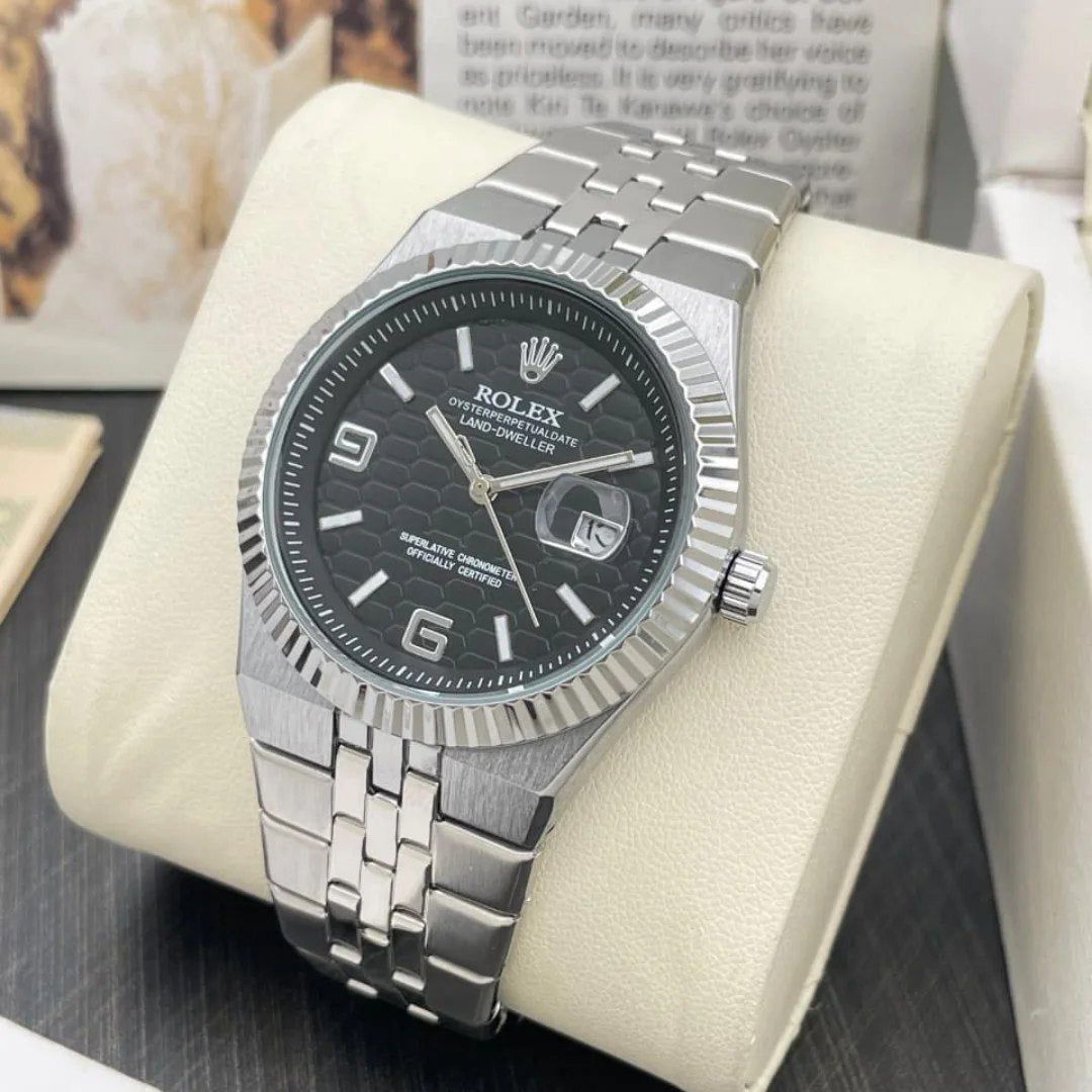 Rolex Land dweller silver with black dial