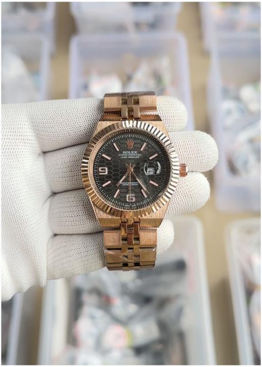 Rolex Land dweller Rose gold with black dial