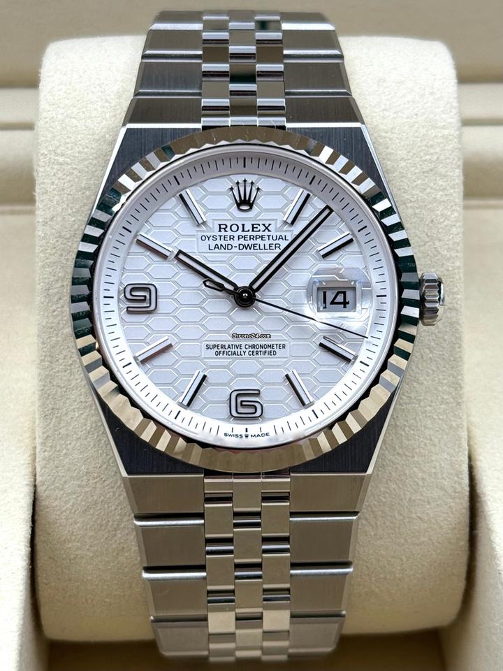 Rolex Land dweller silver with white dial