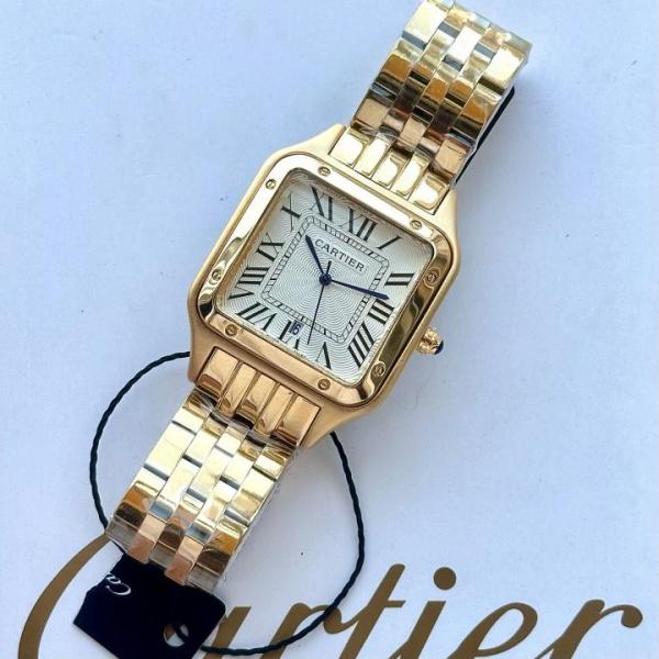 Cartier Santos gold white