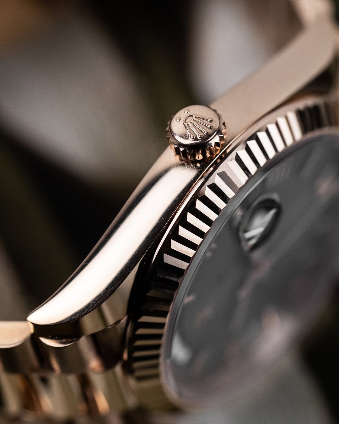 Rolex rose gold green dial