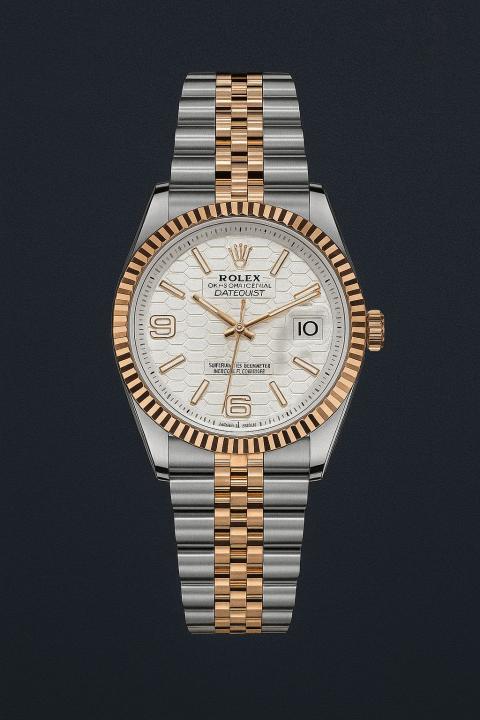 Rolex Land dweller two tone silver and gold with white dial