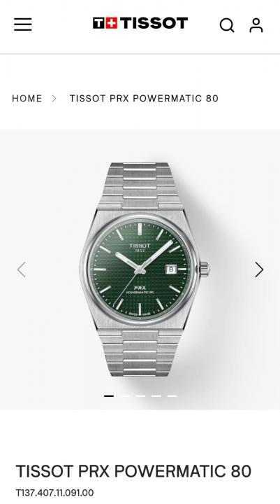 Tissot Prx premium quality automatic silver green