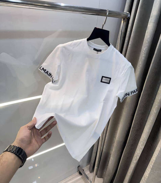 Balmai n Paris White Designer Imported T-Shirt