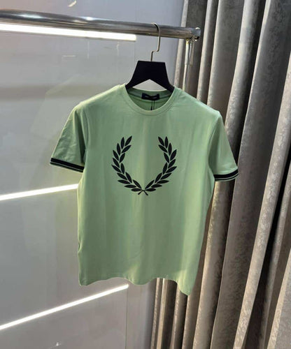 Fredperry Green Logo Print Imported T-Shirt
