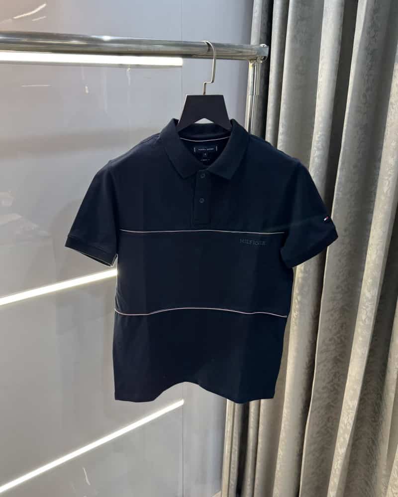 Tomm y Hilfiger Navy Blue Premium Polo T-Shirt