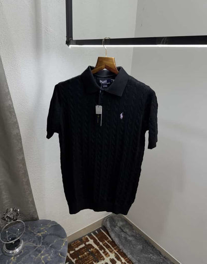Ralph Laure n Black Knitted Polo T-Shirt