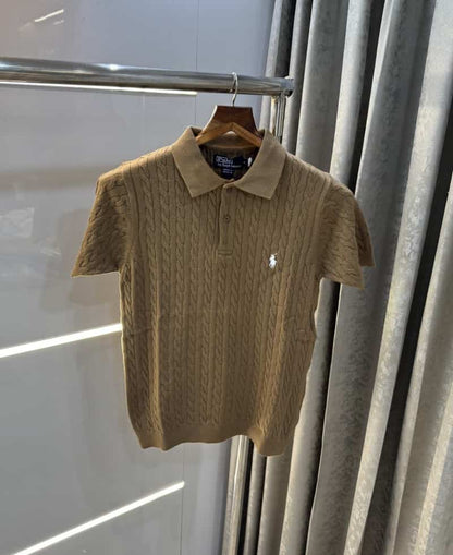 Ralph Laure n Brown Knitted Polo T-Shirt