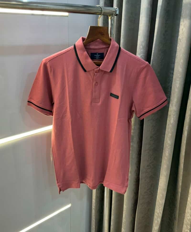 Hacket Peach Logo Print Classic Polo T-Shirt