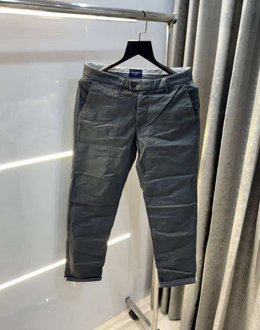 Hacket London Dark Grey Premium Classic Cotton Trouser