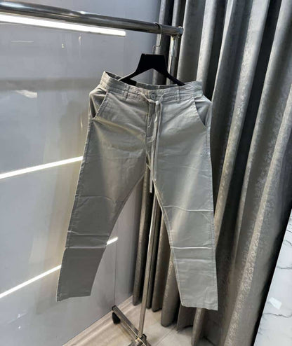 Rare Rabbit Light Grey Premium Classic Cotton Trouser