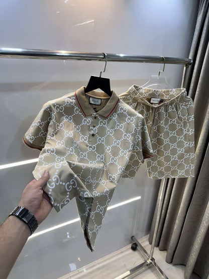 Gucc i Beige Monogar m Print Premium Cord Set