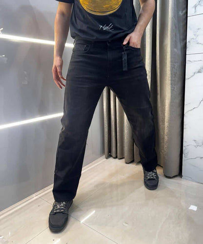 Moose Knuckles Carbon Black Imported Premium Straight Fit Denim