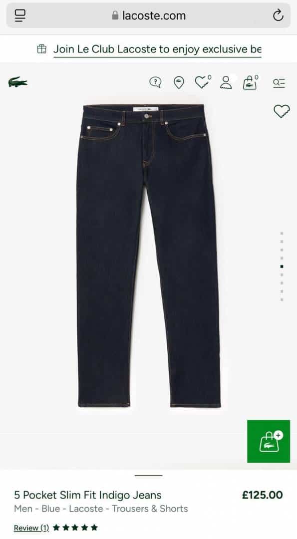 Lacost e Navy Blue Imported Hyperflex.. Denim
