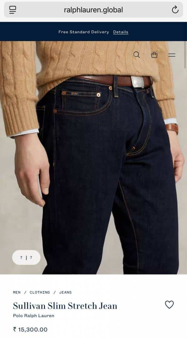 Ralph Laure n Blue Raw Wash Premium Classic Denim