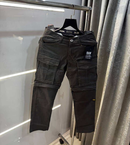 G- Star Raw Dark Grey Convertible Shorts Premium Cargo
