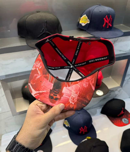 Michael Jordan Red Embroidery Logo Imported Cap