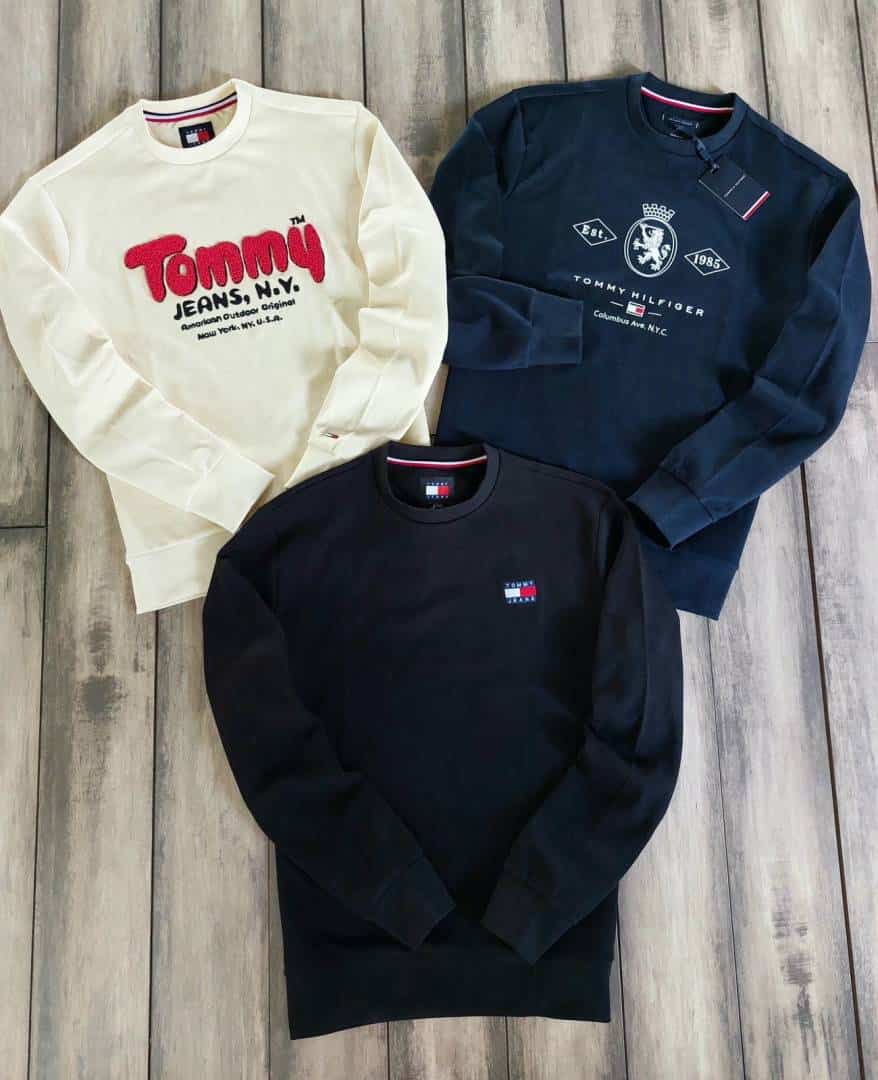ToMMy h!lf·IgeR.. Cream Logo Work Premium Sweatshirt