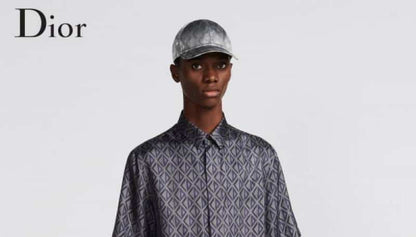 Christian Dio r Blue Printed Premium Shirt With Box Packing And Carry Bag