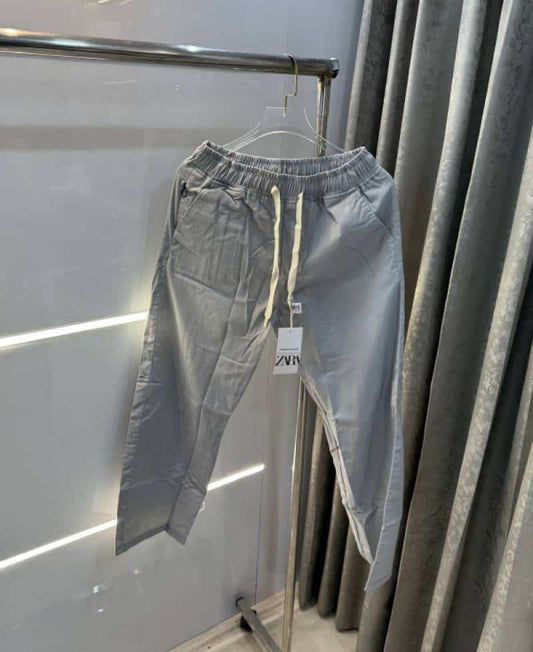 Zar a Grey Linen Premium Track Pants