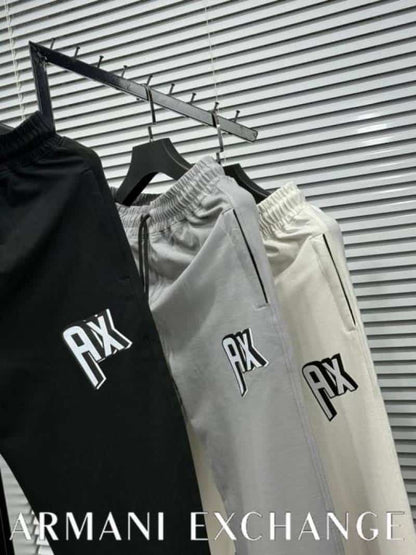 Arman i Exchang e Grey Logo Patch Imported Trackpant With Carry Bag