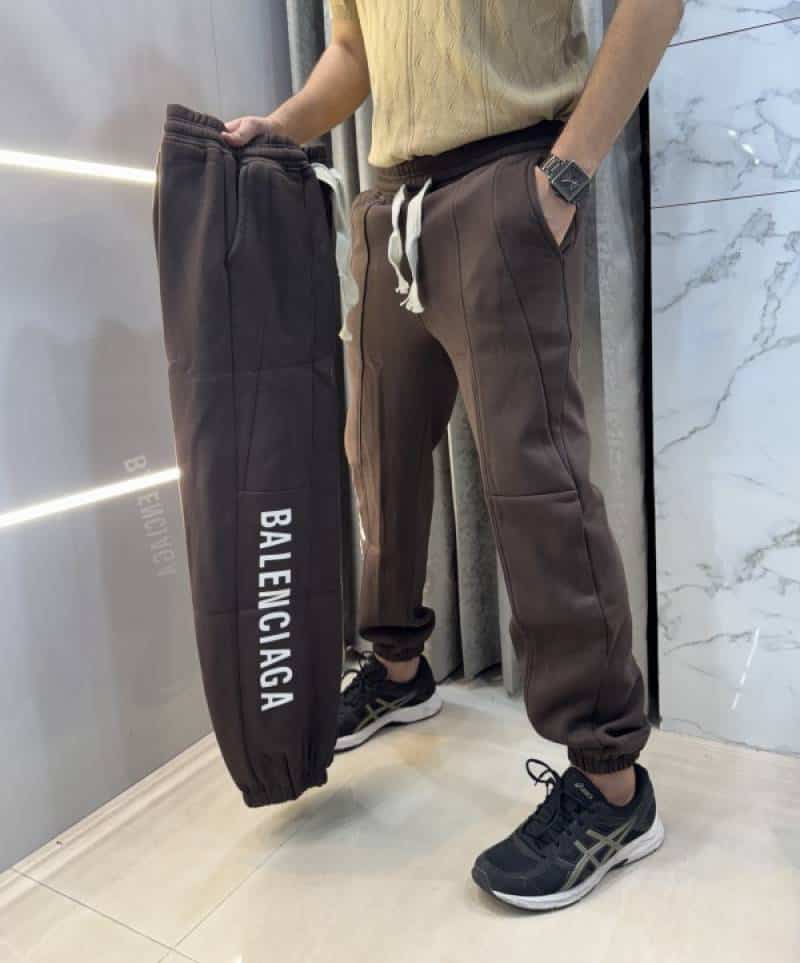 BaLeNcIaga Brown Logo Print Premium Jogger Sweatpant
