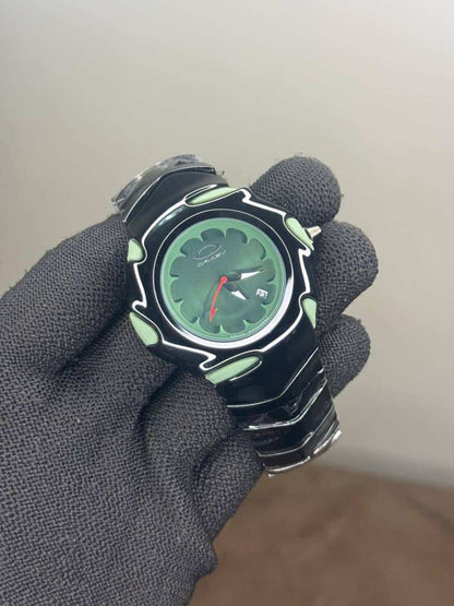 Oakle y Blade Black-Green Metal Premium Watch